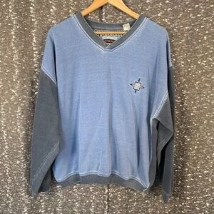 Vintage Y2K Saturdays Blue/Gray Pullover‎ Sweatshirt Embroidered Skate Mens